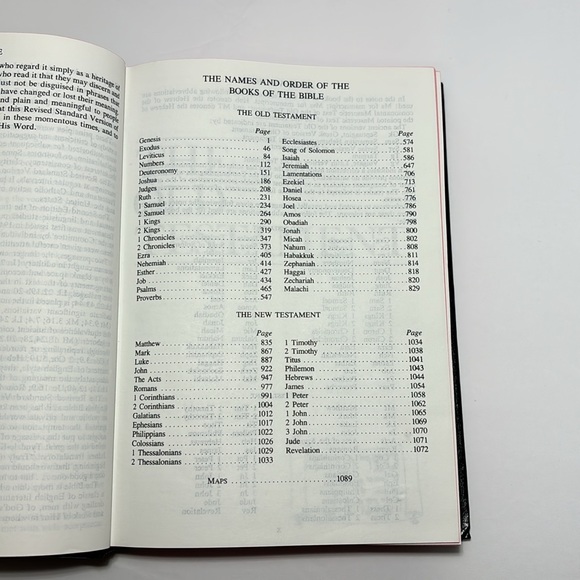 Holy Bible Revised Standard Version 1980 Inscription Inside Revised King James - Picture 13 of 15